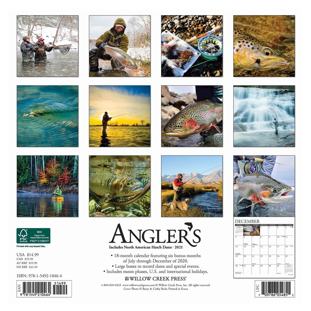 Angler's Fly Fishing Calendar 2021 Fishing Calendar Sportfish