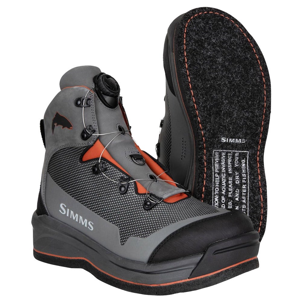 Simms Guide BOA Slate Vibram Rubber Sole, Simms Wading Essentials