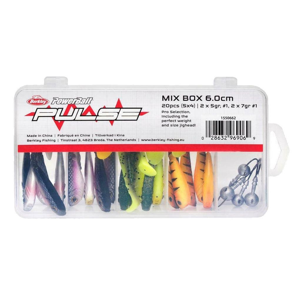 Berkley Pulse Shad Mix Box with Jigheads, Fishing Lures Powerbait