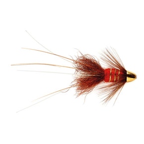 Fulling Mill Red Frances Brass Conehead Tube Fly