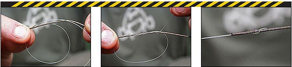 Tie a Needle Knot - Wet the knot with saliva before pulling it tight 