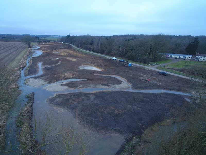 Dunston Beck after restoration work Dunston Beck after