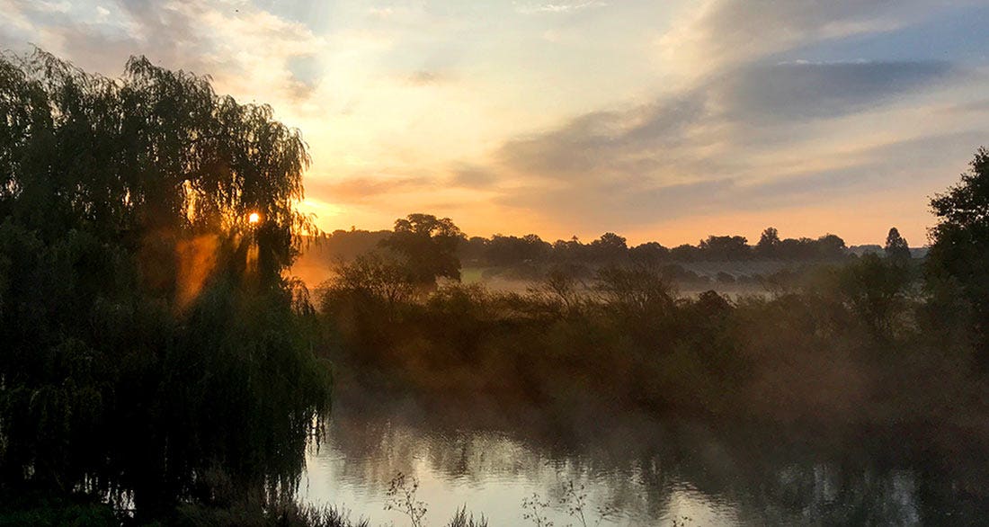 A beautiful sunset on the River Wye A beautiful sunset on the River Wye